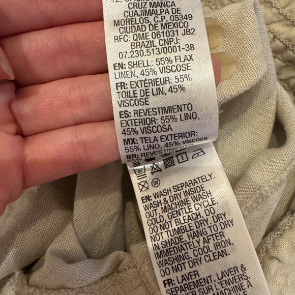 Roxy Linen-Blend Pants, Size S - Picture 3 of 4